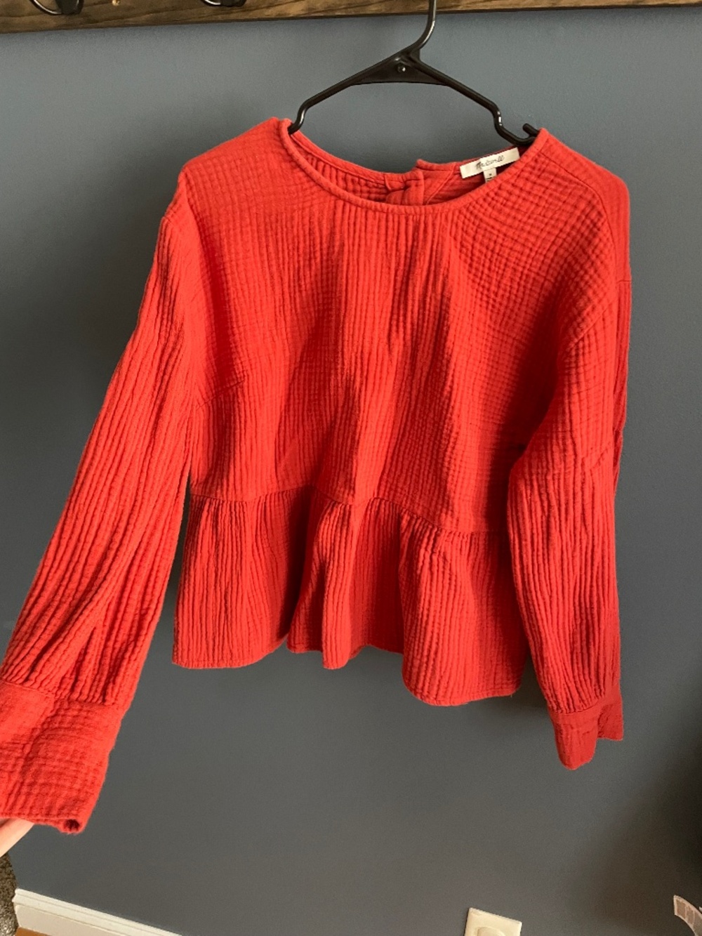 Madewell burnt orange shirt